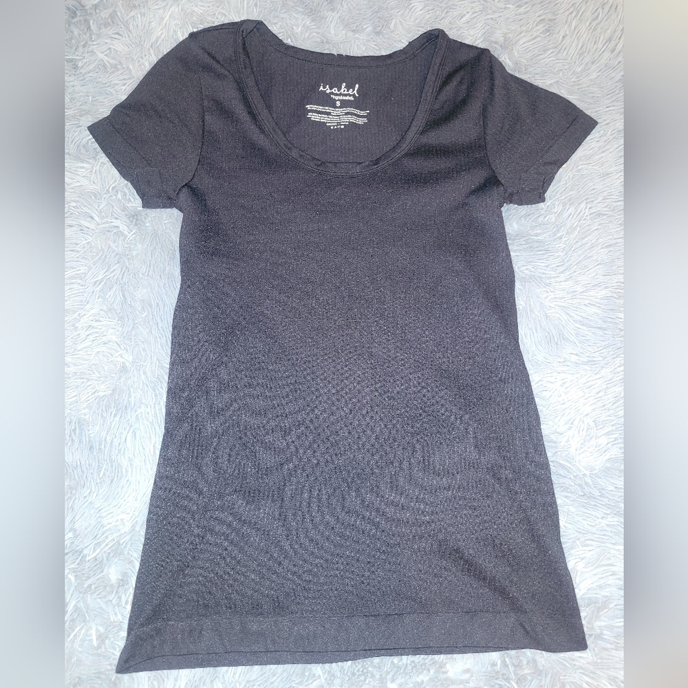 Isabel By Ingrid & Isabel Black Short Sleeve Maternity Top